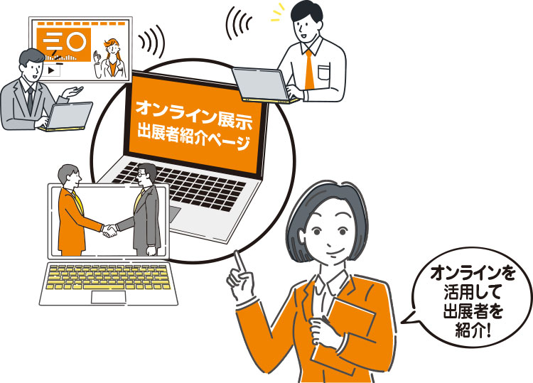 オンラインを活用して出展者を紹介!